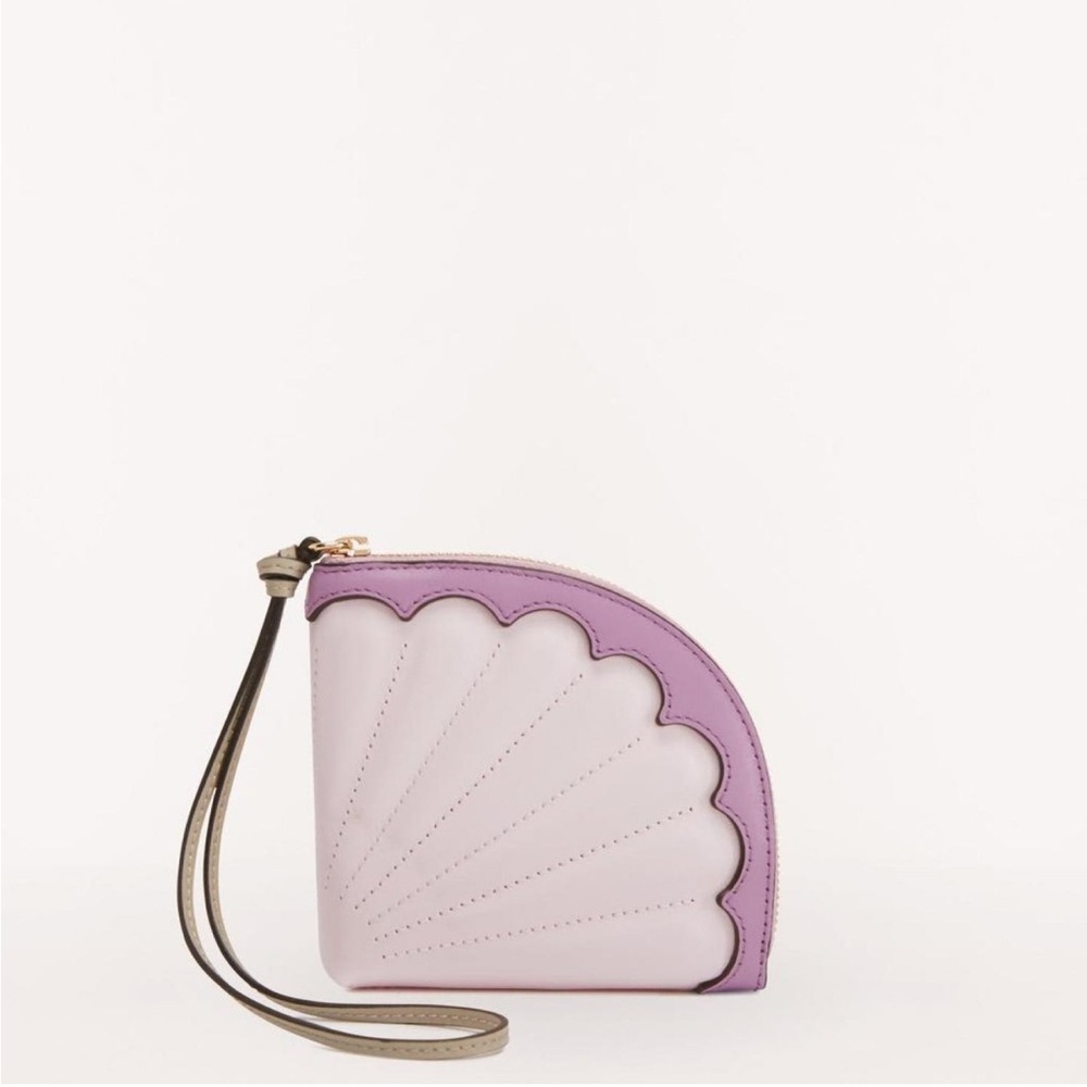 NWT Furla Pink and Purple Scallop Wristlet